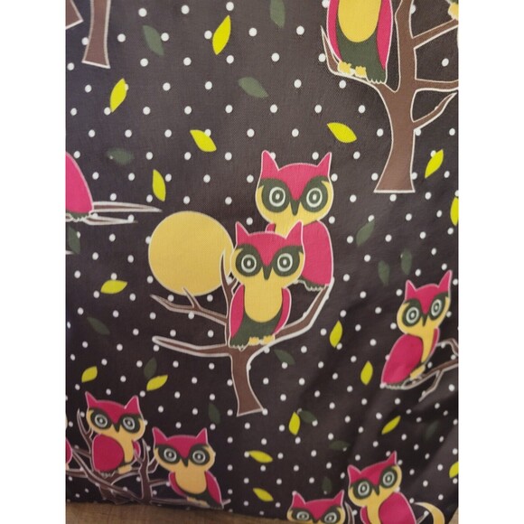 Karriage Mate Owl Tote Bag Large Attached Pouch Multicolor Zip Closure EUC - Picture 4 of 10
